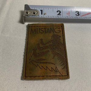 Vintage Mustang Patch 3 Mustangs Brown Rare